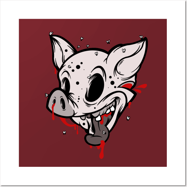 Lord of the Flies Severed Pigs Head Wall Art by StudioPM71